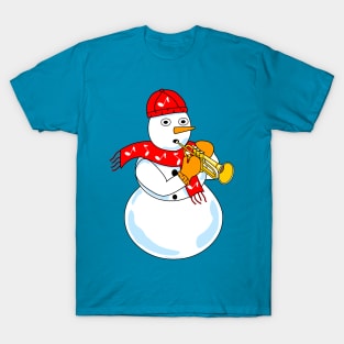 Trumpet Snowman T-Shirt